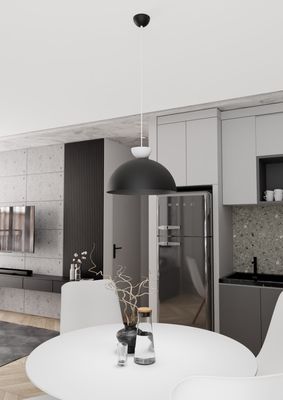 Emibig Lighting Taklampa LUNARO 1L BL SVART/VIT