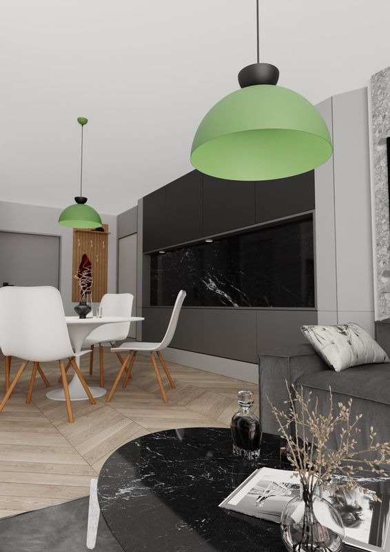 Emibig Lighting Taklampa LUNARO 1L BL GRÃ–N