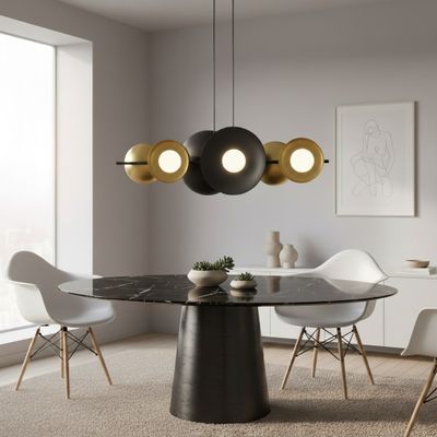 Emibig Lighting Taklampa VOLUM 6 BL GULD