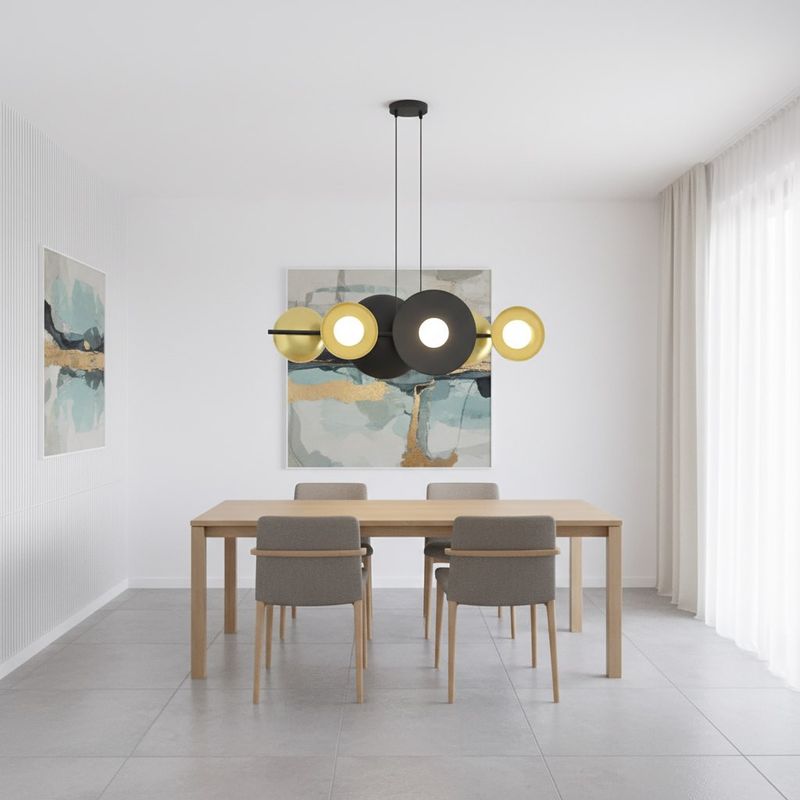 Emibig Lighting Taklampa VOLUM 6 BL GULD