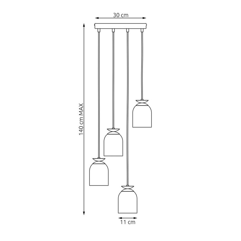 Emibig Lighting Taklampa TARGET 4 PREM BL