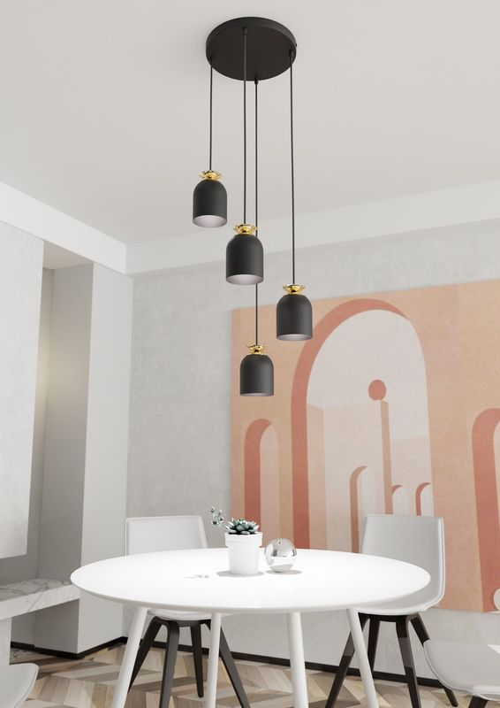 Emibig Lighting Taklampa TARGET 4 PREM BL