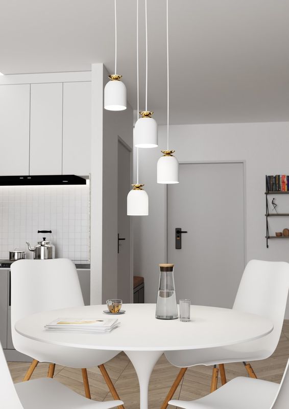 Emibig Lighting Taklampa TARGET 4 PREM VIT