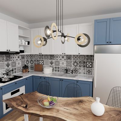 Emibig Lighting Taklampa SKIVA 4 BL