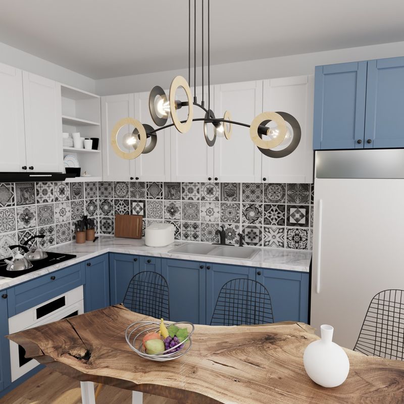 Emibig Lighting Taklampa SKIVA 4 BL