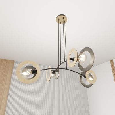 Emibig Lighting Taklampa SKIVA 4 BL