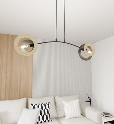 Emibig Lighting Taklampa SKIVA 2 BL