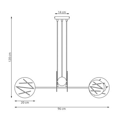 Emibig Lighting Taklampa XOTIC 4 BL