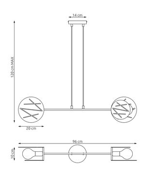 Emibig Lighting Taklampa XOTIC 2 BL