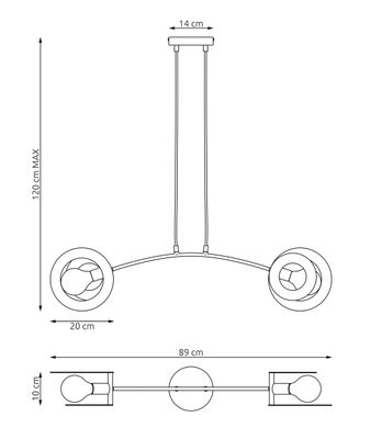Emibig Lighting Taklampa EUFORIA 2 WH