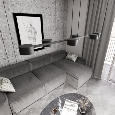 Emibig Lighting Taklampa MEGARA 6 BL