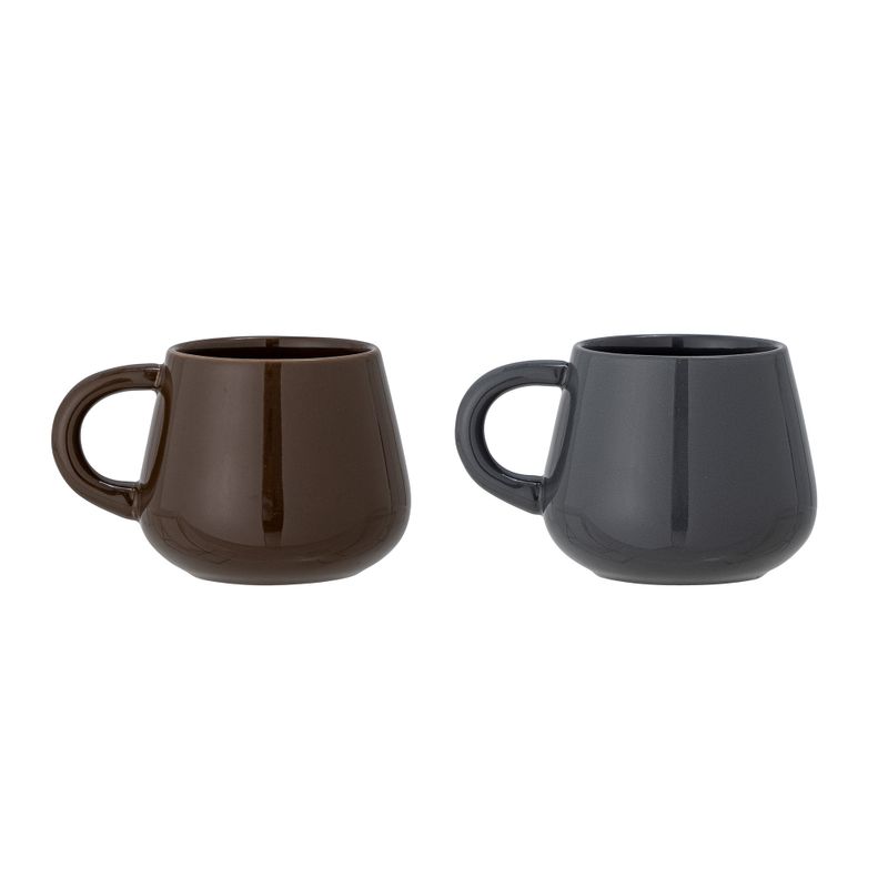 Bloomingville Noela Mugg, Brun, Stengods - 6-pack