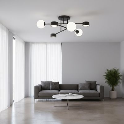 Emibig Lighting Taklampa HOLON 6 SVART