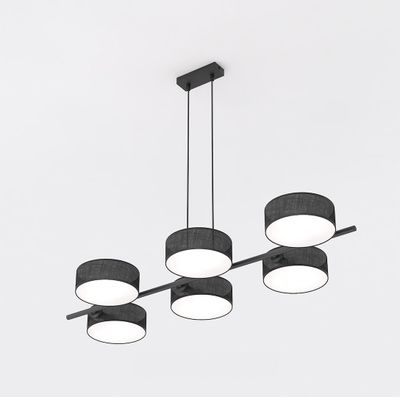Emibig Lighting Taklampa DRUMZ 6 SVART