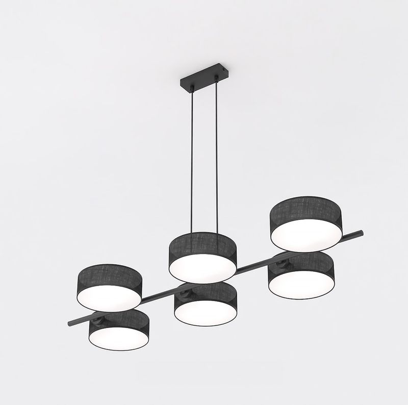 Emibig Lighting Taklampa DRUMZ 6 SVART