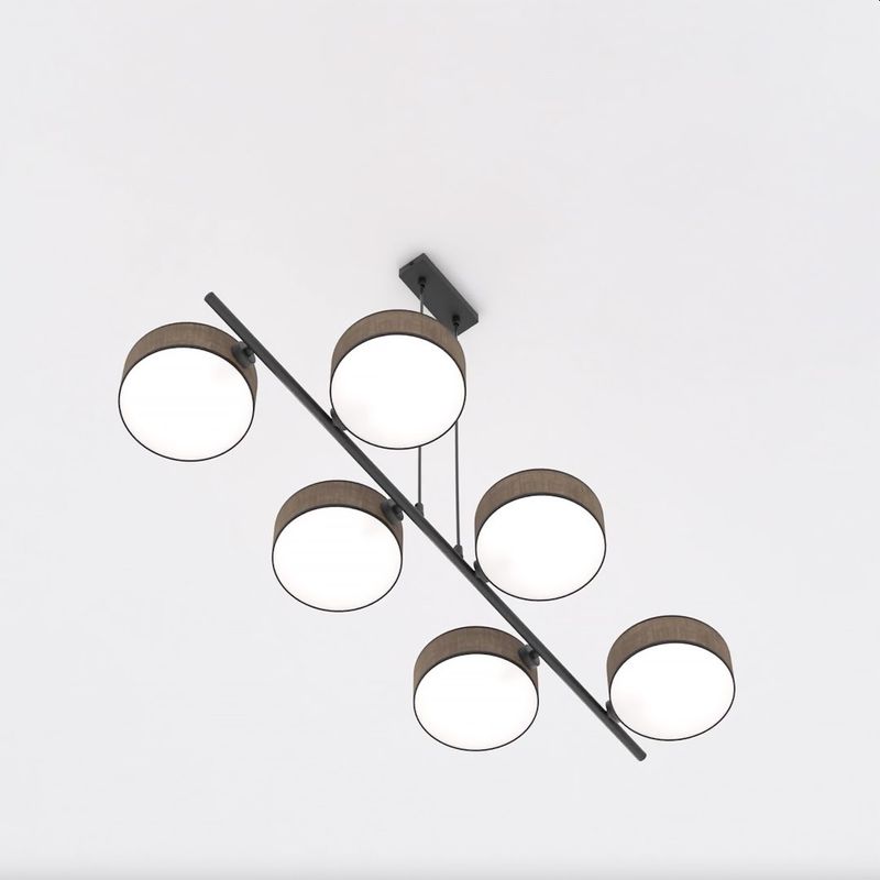 Emibig Lighting Taklampa DRUMZ 6 BRUN