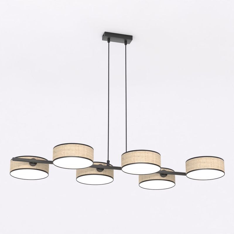 Emibig Lighting Taklampa DRUMZ 6 RATTAN