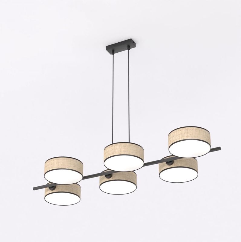 Emibig Lighting Taklampa DRUMZ 6 RATTAN