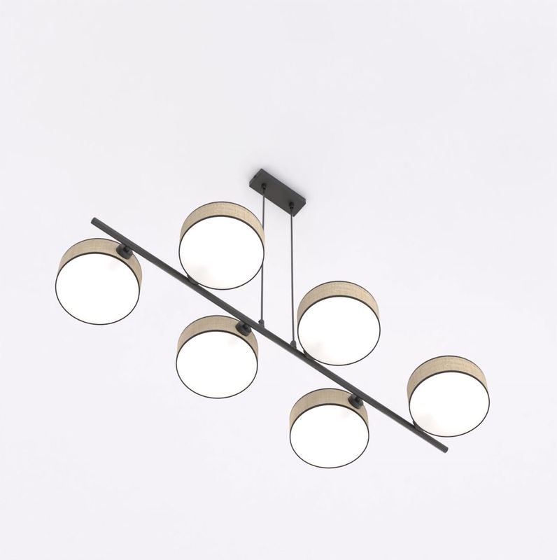 Emibig Lighting Taklampa DRUMZ 6 RATTAN