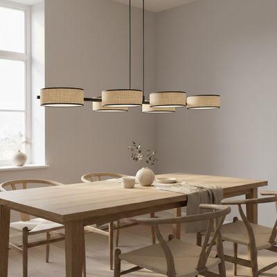 Emibig Lighting Taklampa DRUMZ 6 RATTAN