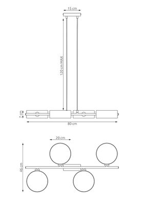 Emibig Lighting Taklampa DRUMZ 4 MIX2