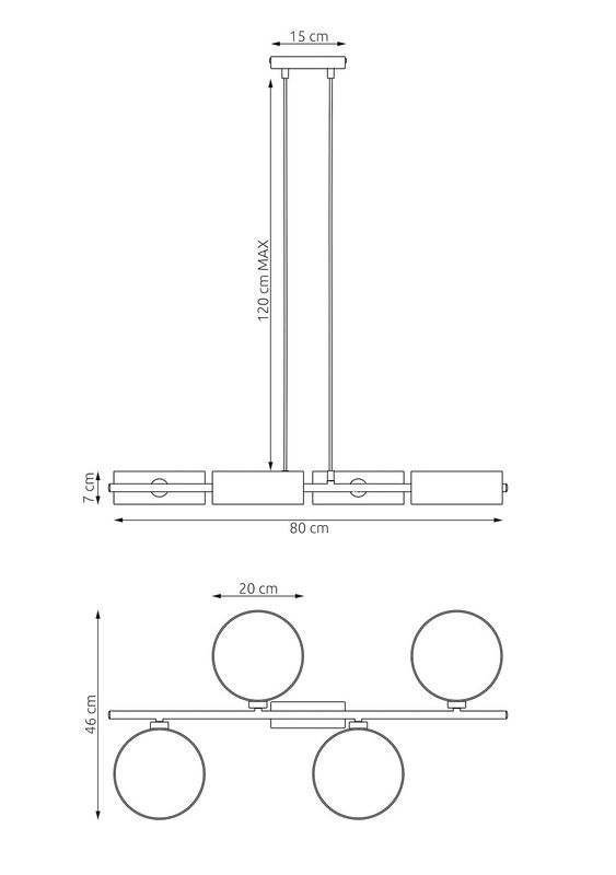 Emibig Lighting Taklampa DRUMZ 4 MIX2
