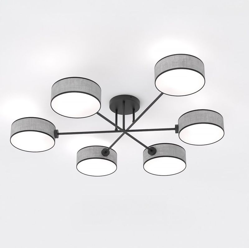 Emibig Lighting Taklampa MAGA 6 GRÃ…