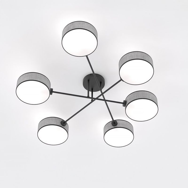 Emibig Lighting Taklampa MAGA 6 GRÃ…