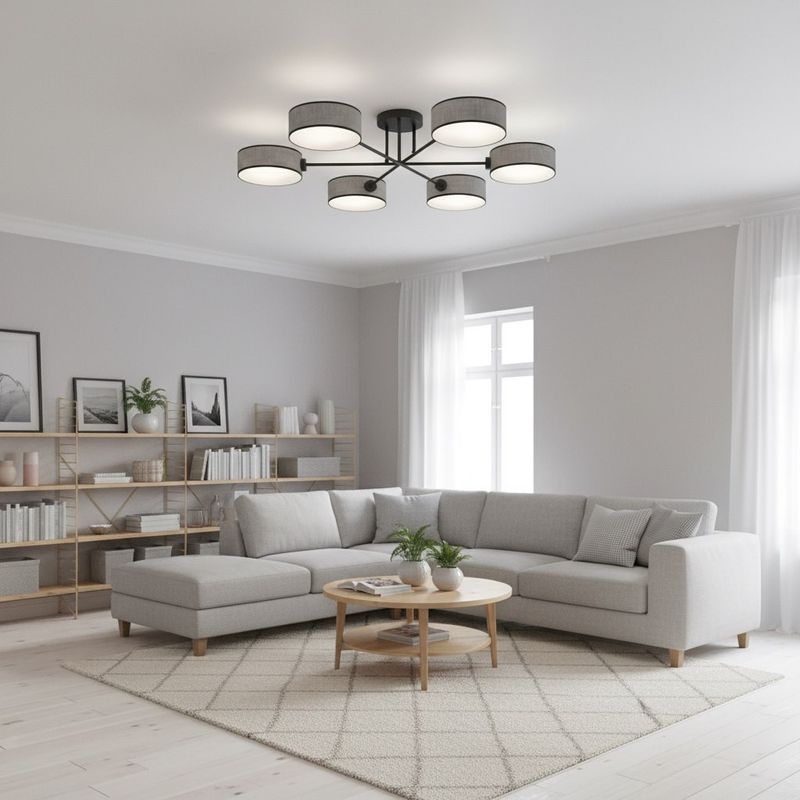 Emibig Lighting Taklampa MAGA 6 GRÃ…