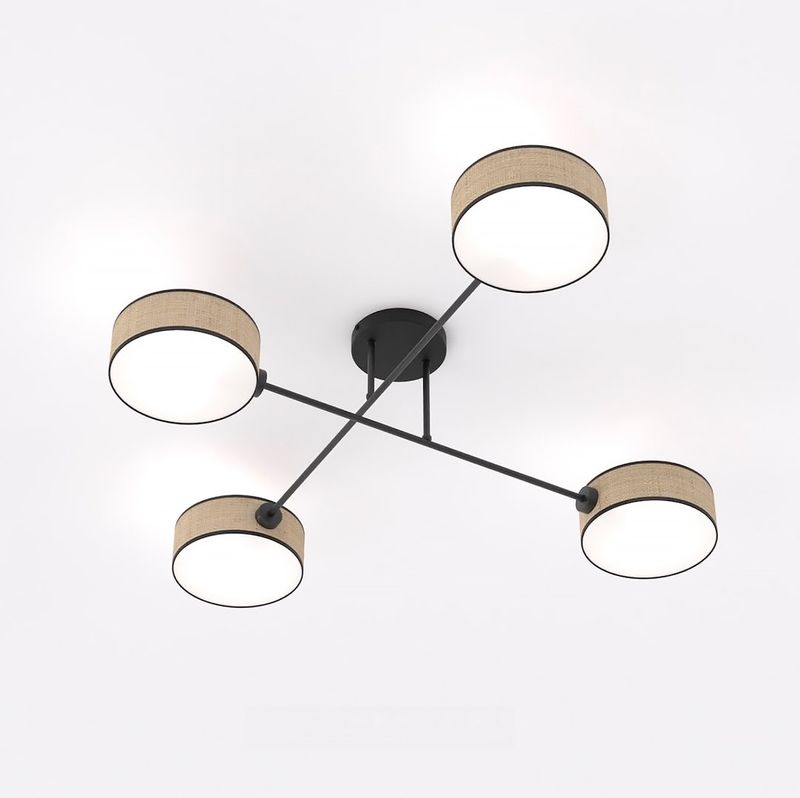 Emibig Lighting Taklampa MAGA 4 RATTAN