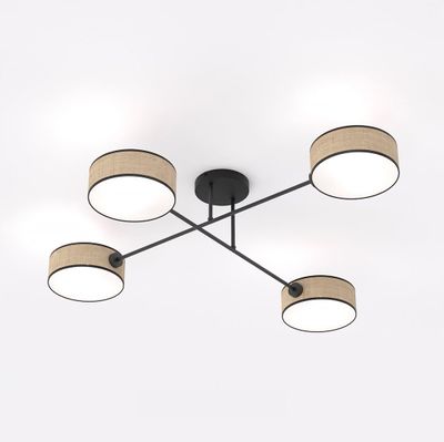 Emibig Lighting Taklampa MAGA 4 RATTAN