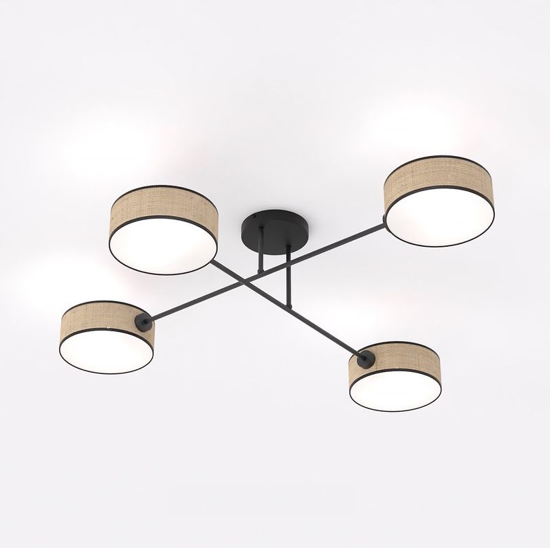Emibig Lighting Taklampa MAGA 4 RATTAN