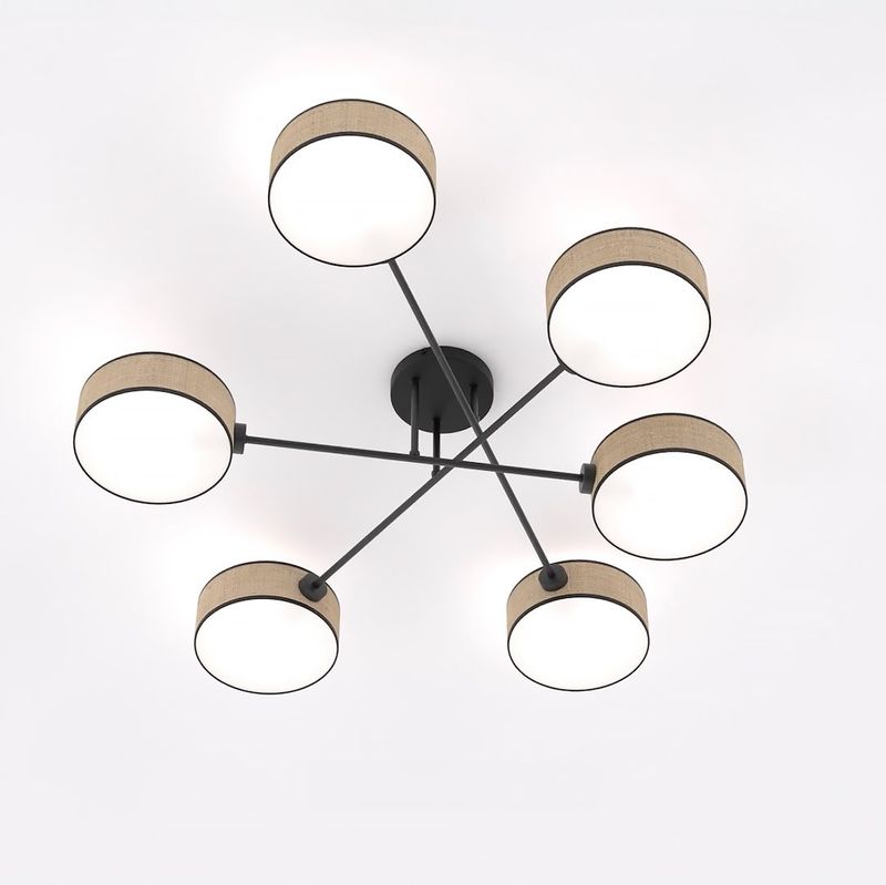 Emibig Lighting Taklampa MAGA 6 RATTAN