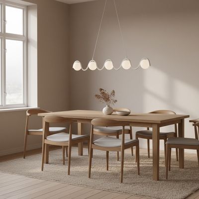 Emibig Lighting Taklampa SINUS WH OPAL
