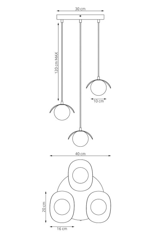Emibig Lighting Taklampa RITUAL 3 PREM VIT