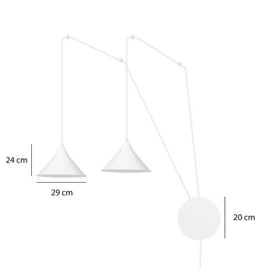 Emibig Lighting Taklampa ABRAMO 2 VIT