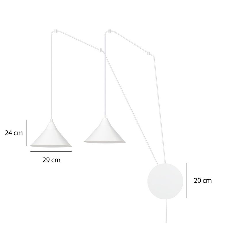 Emibig Lighting Taklampa ABRAMO 2 VIT