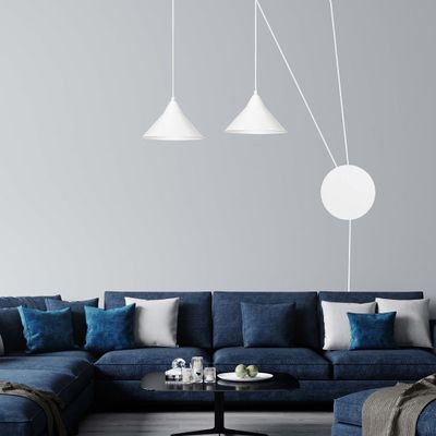 Emibig Lighting Taklampa ABRAMO 2 VIT