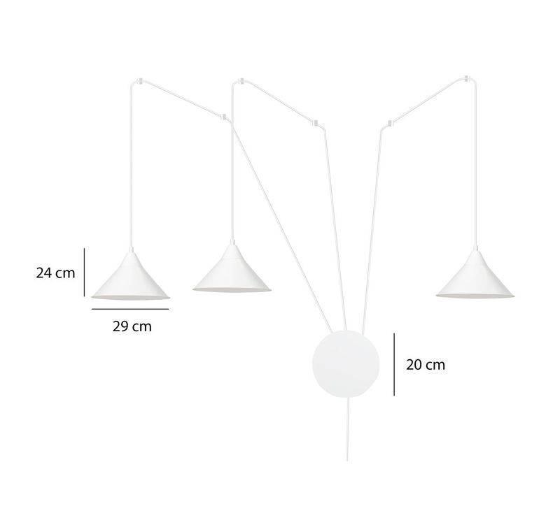 Emibig Lighting Taklampa ABRAMO 3 VIT