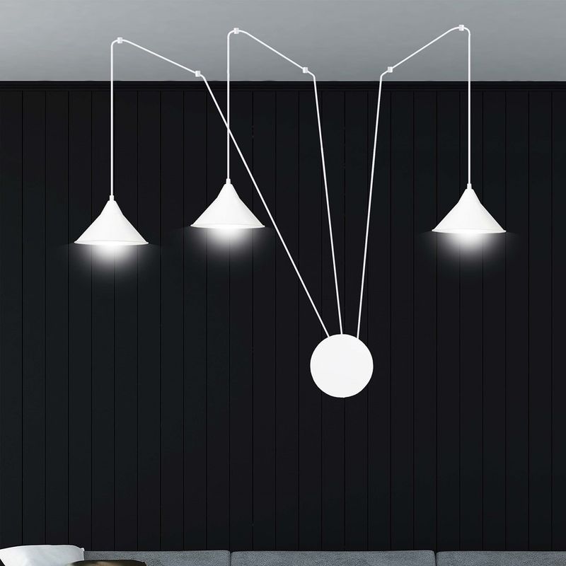 Emibig Lighting Taklampa ABRAMO 3 VIT
