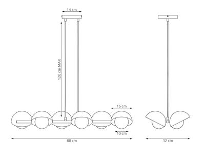 Emibig Lighting Taklampa BOOM 6 ORANGE