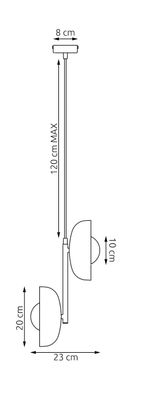 Emibig Lighting Taklampa VANILA 2 SVART