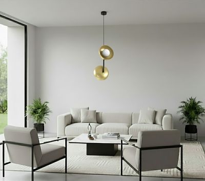 Emibig Lighting Taklampa VANILA 2 BL GULD