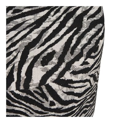 House Nordic Kimberley sittpuff svart/vit, Ø40 cm