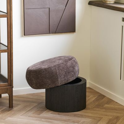 House Nordic Christchurch sittpuff mörkbrun, Ø52 cm