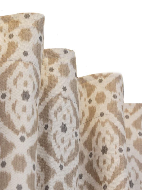 Svanefors Ikat Gardin 2P Beige 2x135x280 cm