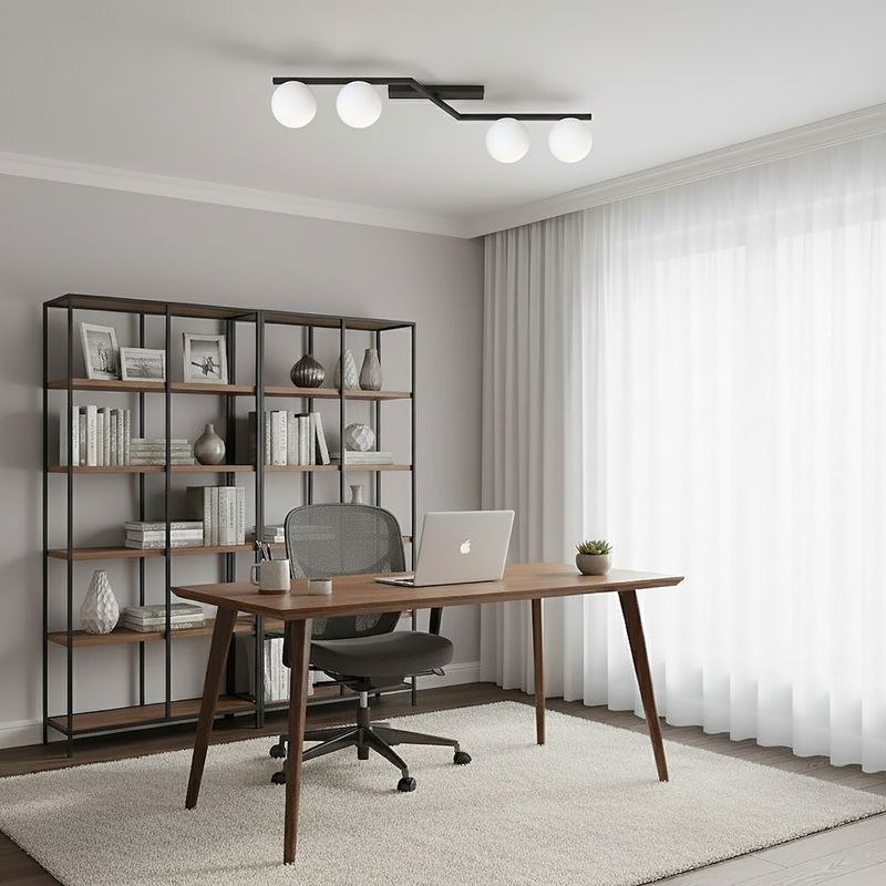 Emibig Lighting Taklampa NATON 4 BL OPAL