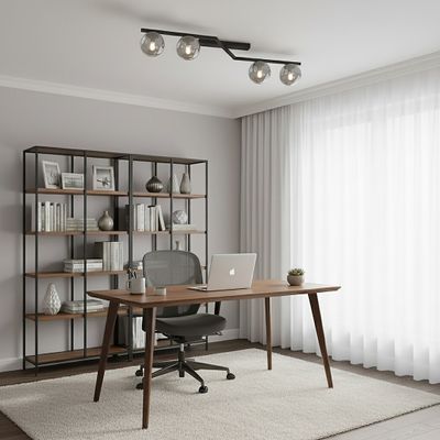 Emibig Lighting Taklampa NATON 4 BL GRAFIT