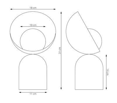 Emibig Bordslampa Lighting BOTO LN1 MOKKA