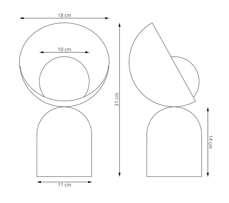 Emibig Bordslampa Lighting BOTO LN1 GRÃ…
